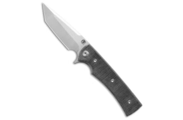 Image of Chaves Knives Liberation Street Folding Knife, 3.50in, ELMAX, Tanto Blade, Micarta, Black Handle, Black/Silver, 7.63 inch, BHQ-223723