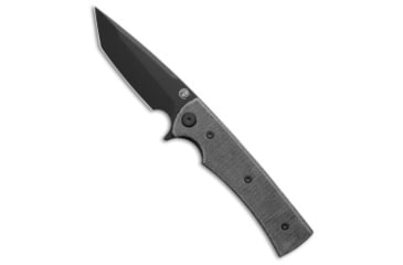 Image of Chaves Knives Liberation Street Folding Knife, 3.50in, ELMAX, Tanto Blade, Micarta, Black Handle, Black/Black, 7.63 inch, BHQ-223725