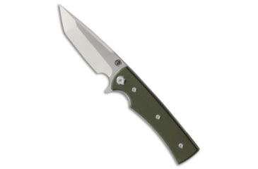 Image of Chaves Knives Chaves Knives Liberation Street Tanto Knife Green G-10 3.1" Satin, Green, Elmax, adult, BHQ-231588