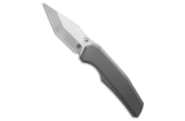 Image of Chaves Knives Chaves Knives x Jake McCoy Omega Street Integral Knife 3.5" Belt Satin, Gray, Bohler M390, adult, BHQ-234434