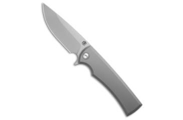Image of Chaves Knives Chaves Liberation Street Integral Frame Lock Knife Stonewash Ti 3.5" Stonewash, Gray, Bohler M390, adult, BHQ-220072