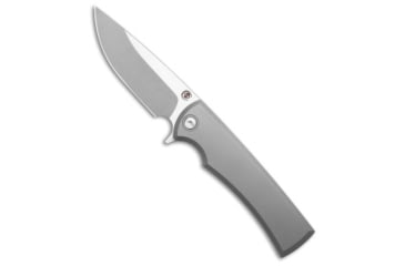 Image of Chaves Knives Chaves Liberation Street Integral Frame Lock Knife SW Ti 3.5" Belt Satin, Gray, Bohler M390, adult, BHQ-220070