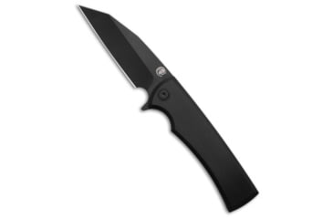 Image of Chaves Knives Sangre Street Integral Folding Knife, 3.50in, Bohler M390 Stainless Steel, Wharncliffe Blade, Titanium, Black Handle, Black/Black, 7.63 inch, BHQ-220083