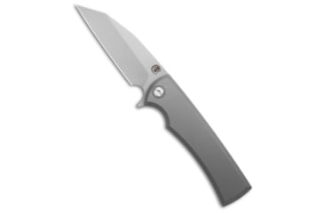 Image of Chaves Knives Sangre Street Integral Folding Knife, 3.50in, Bohler M390 Stainless Steel, Wharncliffe Blade, Titanium, Gray Handle, Stonewash, Stonewash, Gray/Gray, 7.63 inch, BHQ-220085