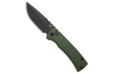 Image of Chaves Knives Redencion Automatic Folding Knife, 3.375in, CPM S35VN, Tanto Blade, Aluminum, Green Handle, Green/Black, 7.875 inch, BHQ-218192