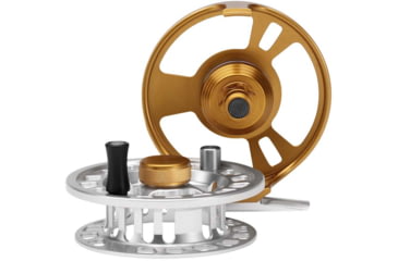 Image of Cheeky Fishing Limitless 325 Fly Reel, Orange/Silver, 2-4 wt, 3.25 in diameter, C-LIM-325-ROS