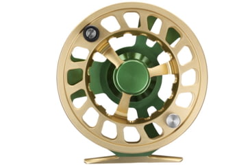 Image of Cheeky Fishing Limitless 375 Fly Reel, Green/Gold, 5-7 wt, 3.75 in diameter, C-LIM-375-RGG
