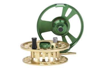 Image of Cheeky Fishing Limitless 375 Fly Reel, Green/Gold, 5-7 wt, 3.75 in diameter, C-LIM-375-RGG
