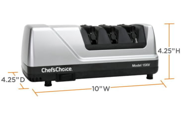 Image of Chef's Choice 15 Trizor XV Edgeselect Sharpener, Brushed Metal, 12 x 6.25 x 6, 0101508