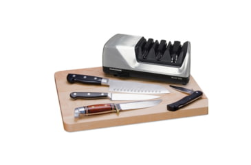 Image of Chef's Choice Angleselect Diamond Hone 1520 Knife Sharpener, 12 x 6.25 x 6, Brushed Metal, 0115207