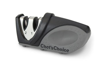 Image of Chef's Choice Model 476 "Mouse" Manual Knife Sharpener, 2-Stage 20-Degree Dizor, Gray/Black, 4766201, Charcoal Grey/Black, 2 Stage 4766201