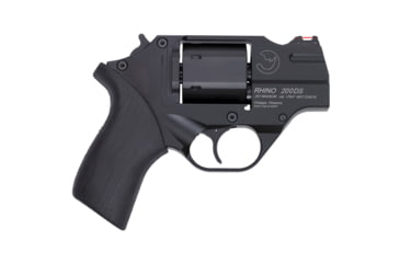 Image of Chiappa Firearms Rhino 200D DAO Revolver w/Holster, .357 Magnum/.38 Special, 2in Barrel, Fixed Fiber Optic Front Sight, Black Frame, Rubber Grip, 6 Round Cylinder, CF340217