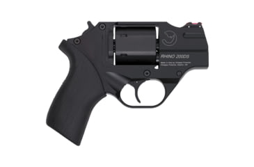 Image of Chiappa Firearms Rhino 200DS Revolver w/Holster, .357 Magnum/.38 Special, 2in Barrel, Fixed Fiber Optic Front Sight, Black Frame, Rubber Grip, 6 Round Cylinder, CF340216