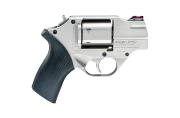 Image of Chiappa Firearms Rhino 200DS Revolver w/Holster, .357 Magnum/.38 Special, 2in Barrel, Fixed Fiber Optic Front Sight, Nickel Frame, Rubber Grip, 6 Round Cylinder, CF340218