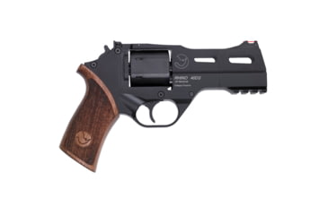 Image of Chiappa Firearms Rhino 40DS Revolver, .357 Magnum/.38 Special, 4in Barrel, Fixed Fiber Optic Front Sight, Black Frame, Wood Grip, 6 Round Cylinder, 340219