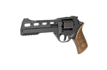 Image of Chiappa Firearms Rhino 60SA Revolver, .357 Magnum/.38 Special, 6in Barrel, Fixed Fiber Optic Front Sight, Black Frame, Wood Grip, 6 Round Cylinder, CF340248