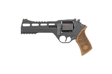 Image of Chiappa Firearms Rhino 60SA Revolver, .357 Magnum/.38 Special, 6in Barrel, Fixed Fiber Optic Front Sight, Black Frame, Wood Grip, 6 Round Cylinder, CF340248