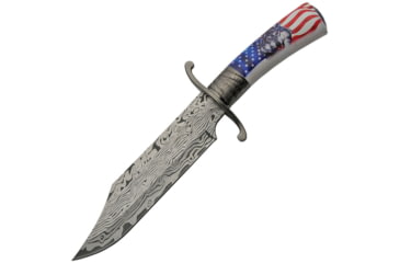 Image of China Made Bowie Wolf Fixed Blade Knife, 12.5in Overall, 7.25in SS Clip Point Blade, Synthetic Handle, Black Nylon Belt Sheath, 211444-WF