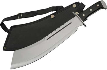 Image of China Made Machete Black Wood Knife, 13&quot; satin finish stainless blade, Black pakkawood handle, 926948-BK