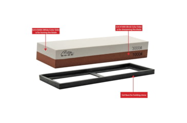 Image of China Made Sharpening Stone 1000/3000, 7.25in X 2.63in X 1.25in, Stone 7in X 2.25in X 1.13in, 1000 Grit Side For Sharpening And 3000 Grit Side For Honing, Gel Base, 212874