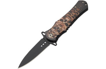 Image of China Made Skull Linerlock A/O Stacked