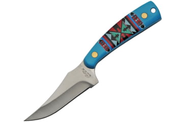 Image of China Made Southwest Skinner Knife, 3 satin finish stainless upswept skinner blade, Blue ABS handle, 211499
