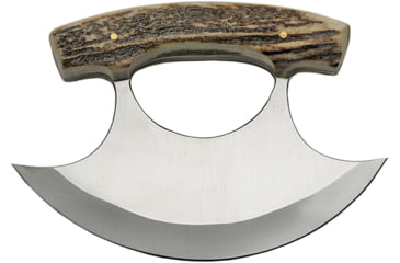 Image of China Made Ulu Stag Knife, Stag bone handle, DH-8027