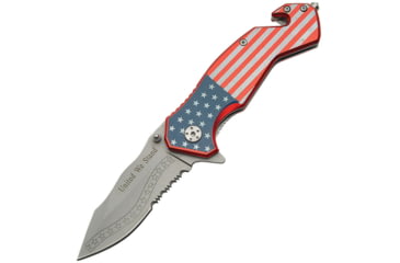Image of China Made USA Flag Linerlock Knife, 300235US