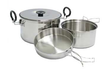 Image of Chinook Plateau Cookset, Expedition, 18/8 Polished Stainless Steel 78334
