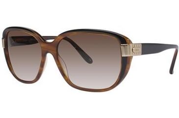 Image of Chloe CL2212 Sunglasses - Frame Blond Horn, Lens Color Gradient Brown, Size 59/16mm CL221202