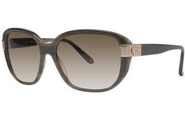 Image of Chloe CL2212 Sunglasses - Frame Green Horn, Lens Color Gradient Khaki, Size 59/16mm CL221204