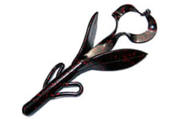 Image of Chompers Boss Hawg Creature Bait, 1, 6in, Black/Red Flake, BH608-13
