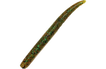 Image of Chompers Finess Rig Worm, 1, 4in, Root Beer Green, FRW415-10