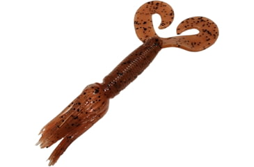 Image of Chompers Skirted Grub Double Tail Grub, 1, 4in, Pumpkin Pepper, HG4D10-3