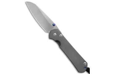 Image of Chris Reeve Knives Large Sebenza 31 Folding Knife, 3.60in, CPM MagnaCut, Sheepsfoot Blade, Titanium, Gray Handle, Insingo Stonewash, Gray/Gray, 8.40 inch, BHQ-146068