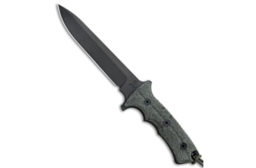 Image of Chris Reeve Knives Green Beret Fixed Blade Knife, 7.00in, CPM S35VN, Spear Point Blade, Micarta, Gray Handle, Standard, Gray/Black, 12.375 inch, BHQ-92525