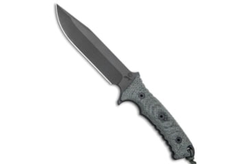 Image of Chris Reeve Knives Pacific Fixed Blade Knife, 6.375in, CPM 4V, Clip Point Blade, Micarta, Gray Handle, Gray/Black, 11.875 inch, BHQ-92887