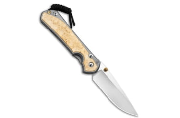 Image of Chris Reeve Knives Chris Reeve Large Sebenza 31 Box Elder Gold Accents Left-Hand 3.625" SW, Wood, CPM MagnaCut, adult, BHQ-229586