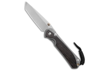 Image of Chris Reeve Knives Chris Reeve Large Sebenza 31 Inlay Bog Oak Tanto 3.625" Stonewash, Gray/Black, CPM MagnaCut, adult, BHQ-146084