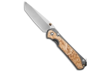 Image of Chris Reeve Knives Chris Reeve Large Sebenza 31 Inlay Box Elder Tanto 3.5" SW, Gray/Tan, CPM MagnaCut, adult, BHQ-146088