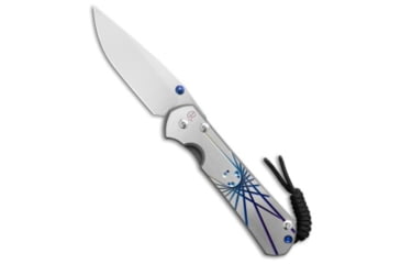 Image of Chris Reeve Knives Chris Reeve Large Sebenza 31 Knife Unique Graphic Blue 3.6" Satin L31-1400, Blue/Gray, CPM MagnaCut, adult, BHQ-226269