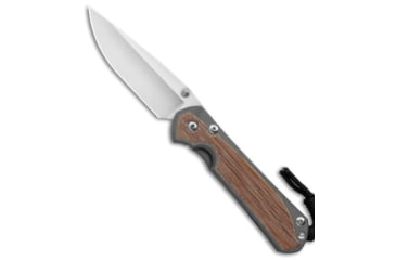 Image of Chris Reeve Knives Chris Reeve Large Sebenza 31 MagnaCut Knife Natural Micarta 3.625" Stonewash, Tan, CPM MagnaCut, adult, BHQ-98933
