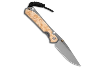 Image of Chris Reeve Knives Left Hand Small Sebenza 31 Folding Knife, 2.94in, CPM MagnaCut, Drop Point Blade, Wood, Wood Handle, Box Elder, SW, Wood/Gray, 6.875 inch, BHQ-138476