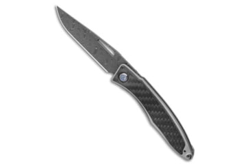 Image of Chris Reeve Knives Mnandi Gentleman's Folding Knife, 2.75in, Damascus, Clip Point Blade, Carbon Fiber, Black Handle, Black/Black, 6.375 inch, BHQ-105965