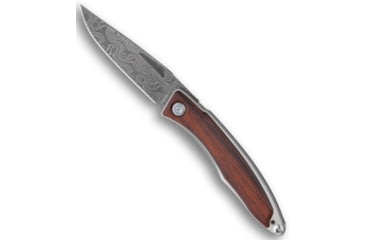 Image of Chris Reeve Knives Mnandi Folding Knife, 2.75in, Damascus, Clip Point Blade, Cocobolo, Wood Handle, Wood/Black, 6.375 inch, BHQ-19210