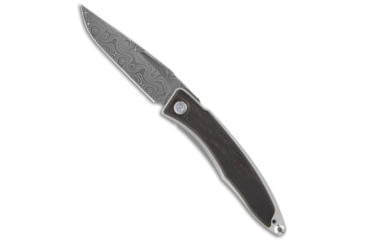 Image of Chris Reeve Knives Mnandi Folding Knife, 2.75in, Damascus, Clip Point Blade, Ebony, Black Handle, Black/Black, 6.375 inch, BHQ-19062