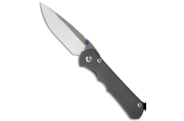 Image of Chris Reeve Knives Sebenza 25 Folding Knife, 3.625in, CPM S35VN, Clip Point Blade, Titanium, Gray Handle, Stonewash, Gray/Gray, 8.375 inch, BHQ-14605