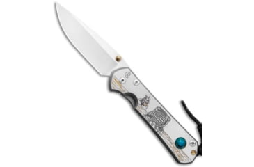 Image of Chris Reeve Knives Small Sebenza 31 Folding Knife, 2.94in, CPM S35VN, Drop Point Blade, Titanium, Gray Handle, Lunar Landing CGG, Gray/Gray, 6.875 inch, BHQ-94297