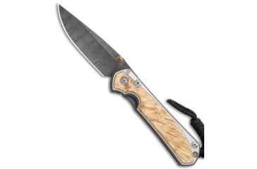 Image of Chris Reeve Knives Small Sebenza 31 Folding Knife, 2.94in, Damascus, Drop Point Blade, Wood, Wood Handle, Box Elder, Wood/Black, 6.875 inch, BHQ-98998
