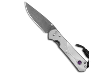Image of Chris Reeve Knives Small Sebenza 31 Folding Knife, 3.00in, Damascus, Drop Point Blade, Titanium, Gray Handle, Damascus, Gray/Black, 6.875 inch, BHQ-172988